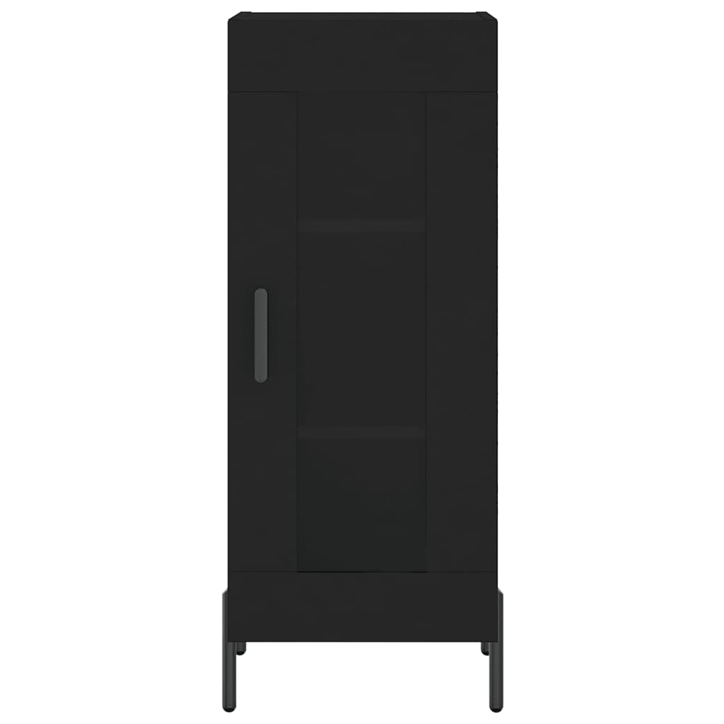 Highboard Schwarz 34,5x34x180 cm Holzwerkstoff