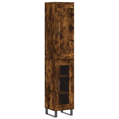 Highboard Räuchereiche 34,5x34x180 cm Holzwerkstoff