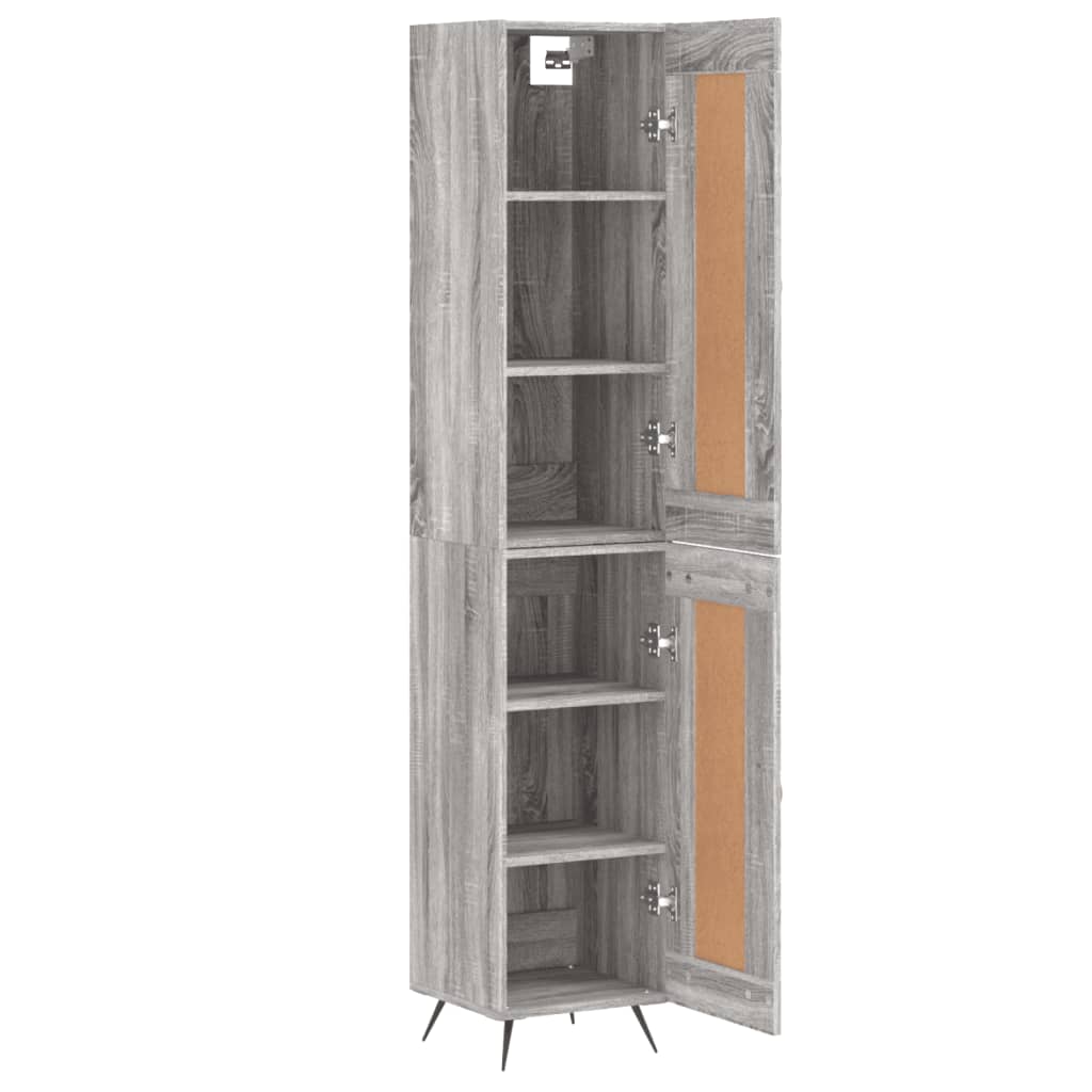 Highboard Grau Sonoma 34,5x34x180 cm Holzwerkstoff