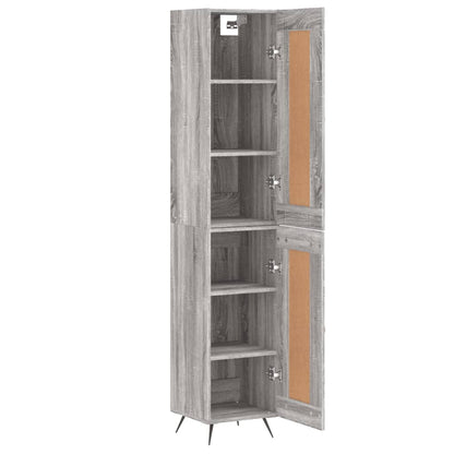 Highboard Grau Sonoma 34,5x34x180 cm Holzwerkstoff