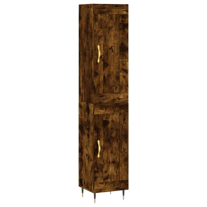 Highboard Räuchereiche 34,5x34x180 cm Holzwerkstoff