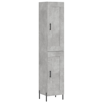 Highboard Betongrau 34,5x34x180 cm Holzwerkstoff