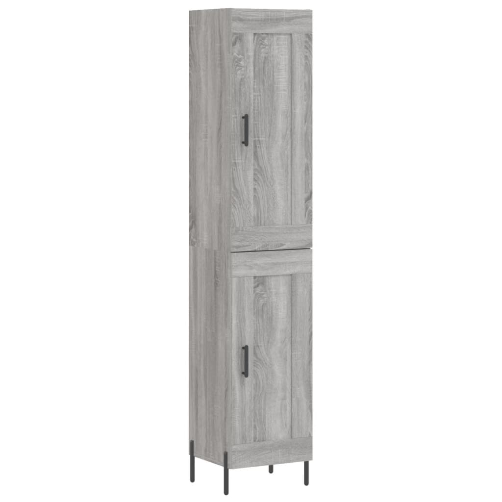 Highboard Grau Sonoma 34,5x34x180 cm Holzwerkstoff