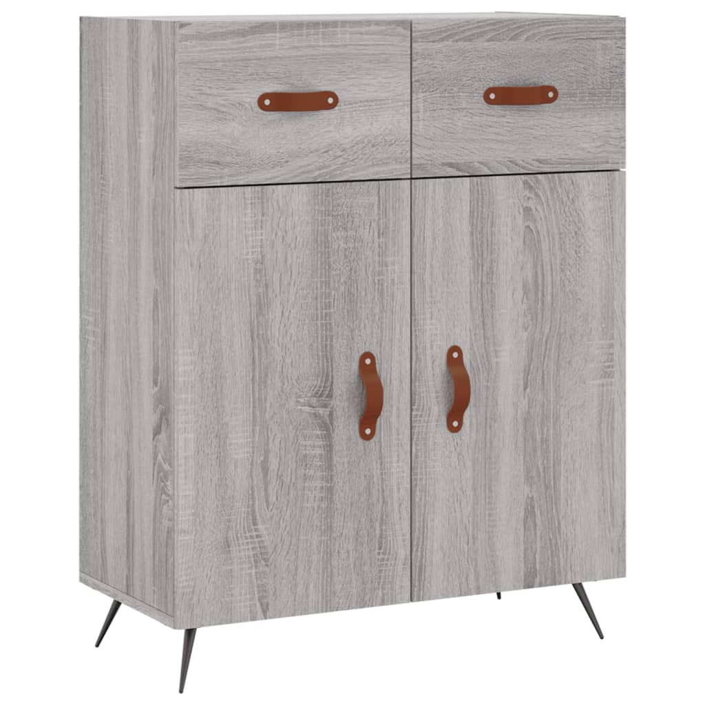 Highboard Grau Sonoma 69,5x34x180 cm Holzwerkstoff