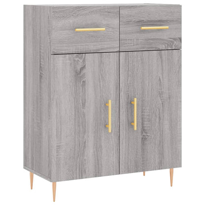 Highboard Grau Sonoma 69,5x34x180 cm Holzwerkstoff