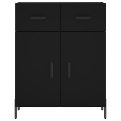 Highboard Schwarz 69,5x34x180 cm Holzwerkstoff