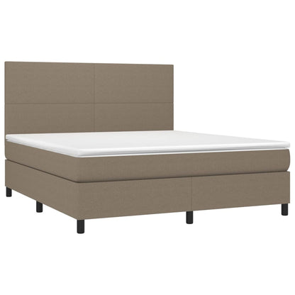 Boxspringbett mit Matratze Taupe 160x200 cm Stoff