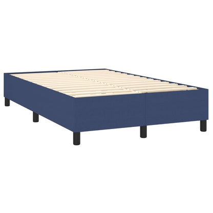 Boxspringbett mit Matratze Blau 120x200 cm Stoff