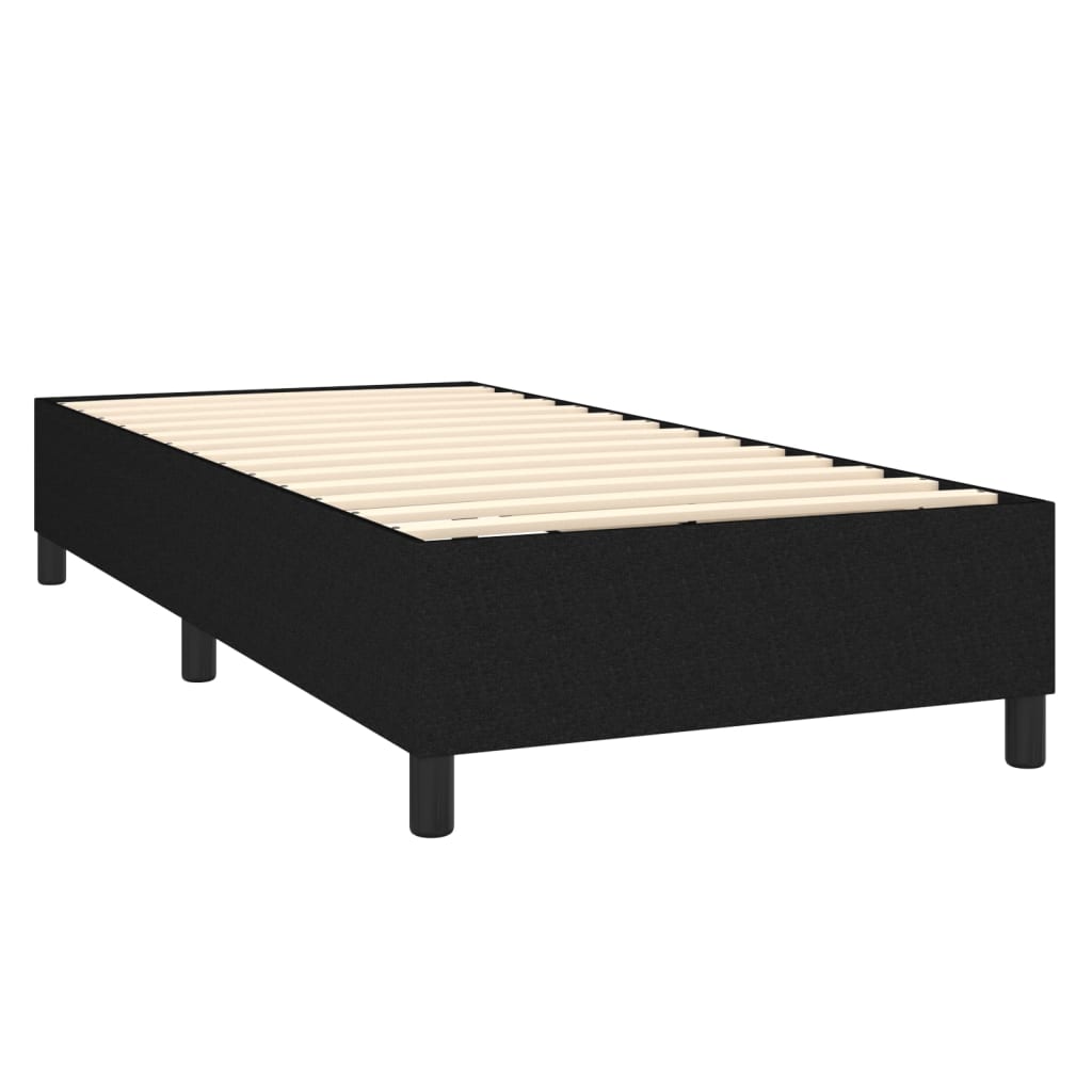 Boxspringbett mit Matratze Schwarz 90x190 cm Stoff