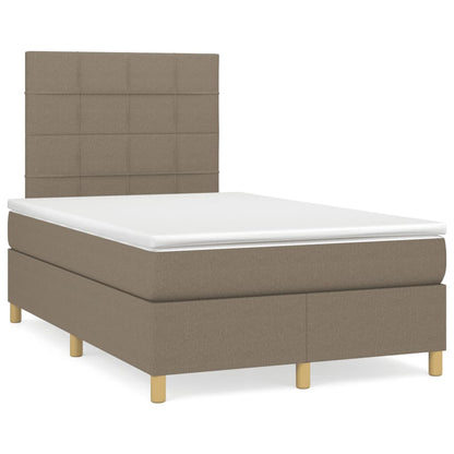 Boxspringbett mit Matratze Taupe 120x200 cm Stoff