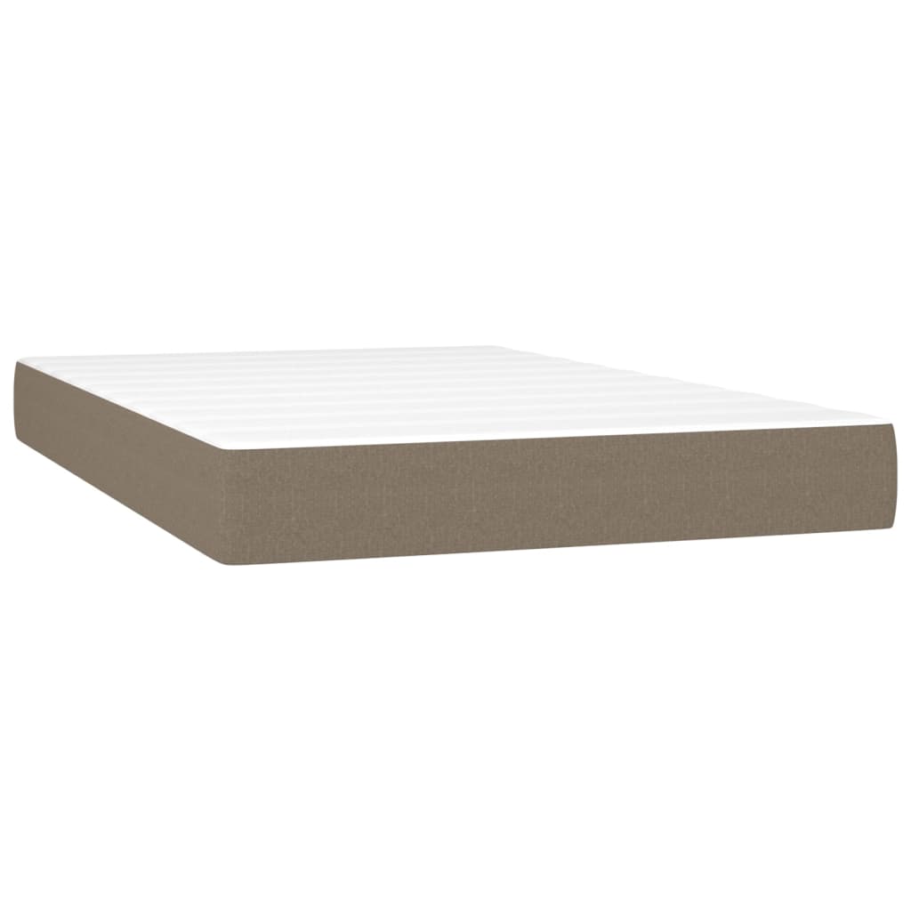 Boxspringbett mit Matratze Taupe 120x200 cm Stoff