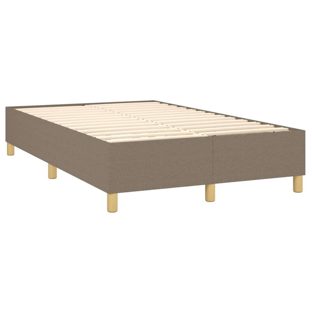 Boxspringbett mit Matratze Taupe 120x200 cm Stoff