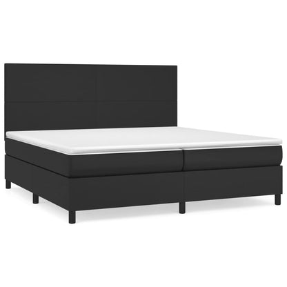 Boxspringbett mit Matratze Schwarz 200x200 cm Kunstleder