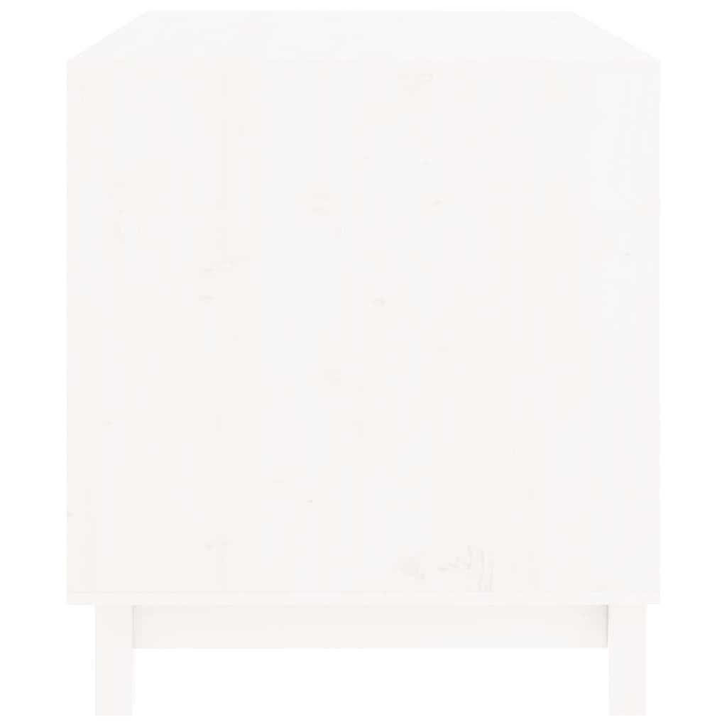 Hundehütte Weiß 90x60x67 cm Massivholz Kiefer