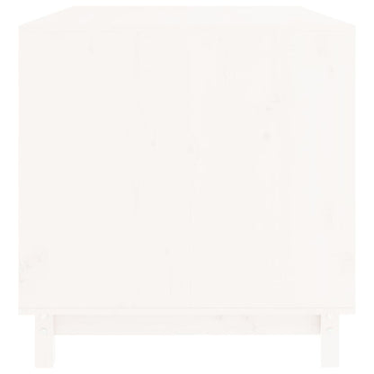 Hundehütte Weiß 100x70x72 cm Massivholz Kiefer