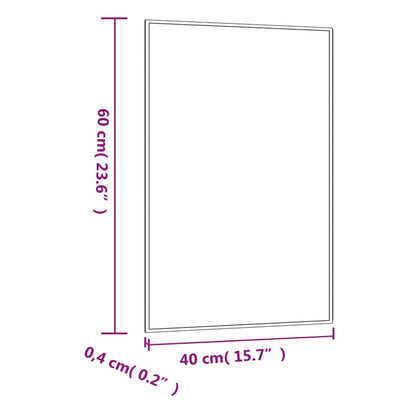 Wandspiegel 40x60 cm Glas Rechteckig