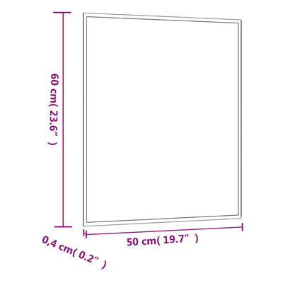 Wandspiegel 50x60 cm Glas Rechteckig