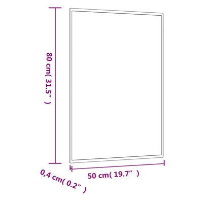 Wandspiegel 50x80 cm Glas Rechteckig