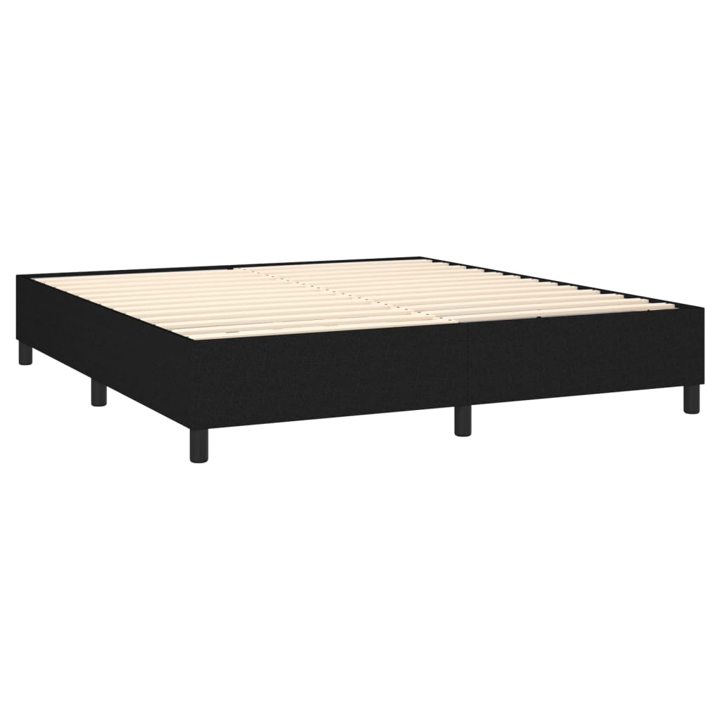 Boxspringbett mit Matratze Schwarz 160x200 cm Stoff