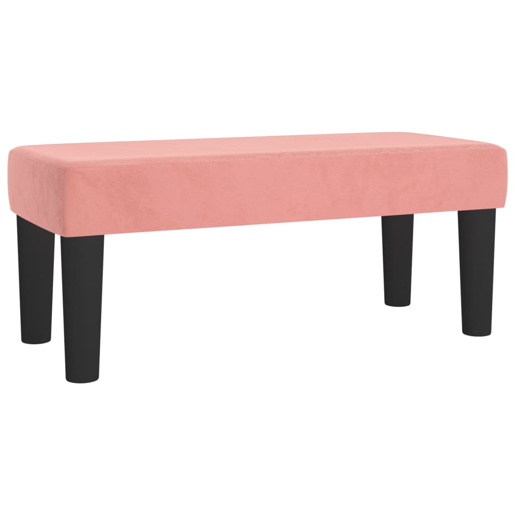 Boxspringbett mit Matratze Rosa 90x190 cm Samt