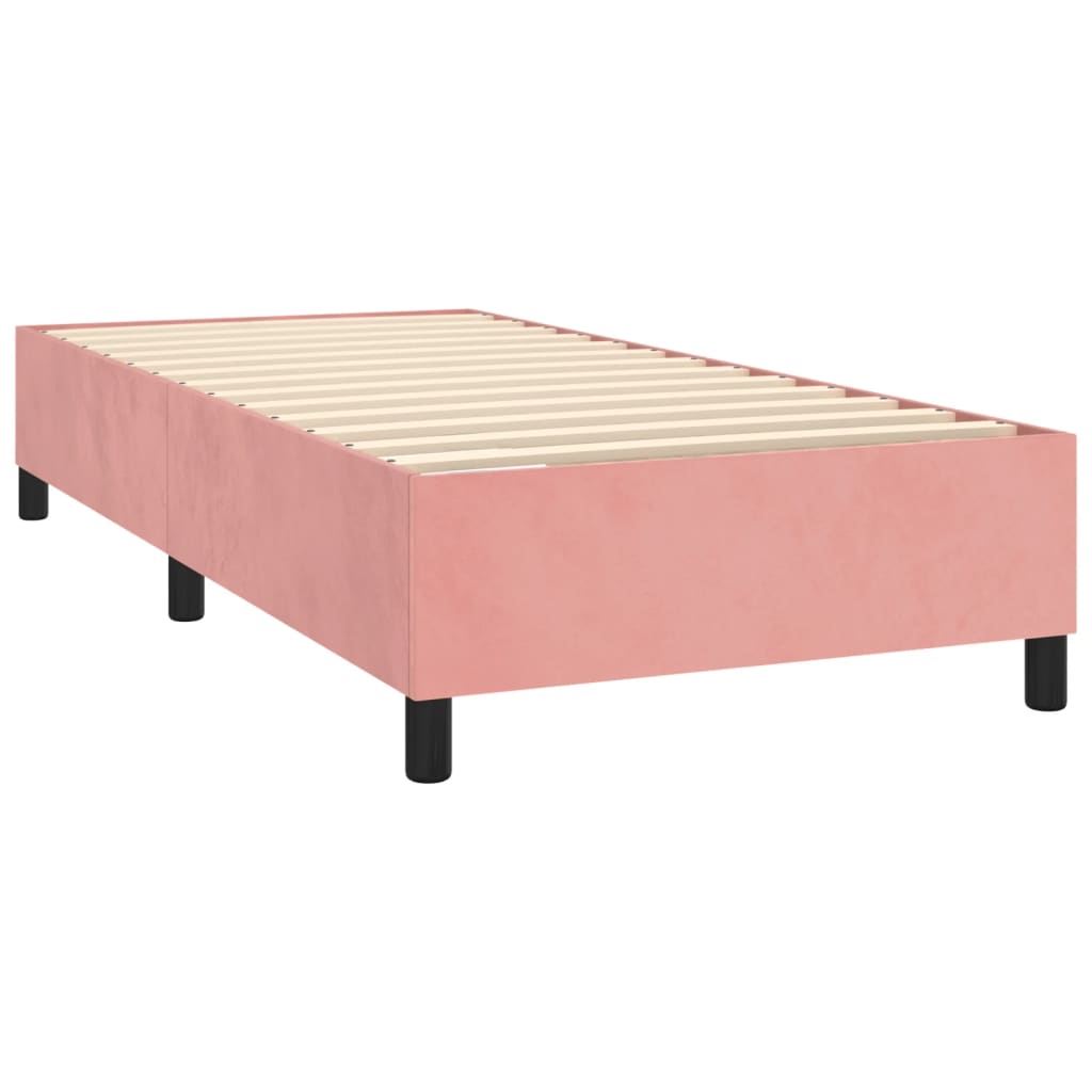 Boxspringbett mit Matratze Rosa 90x190 cm Samt