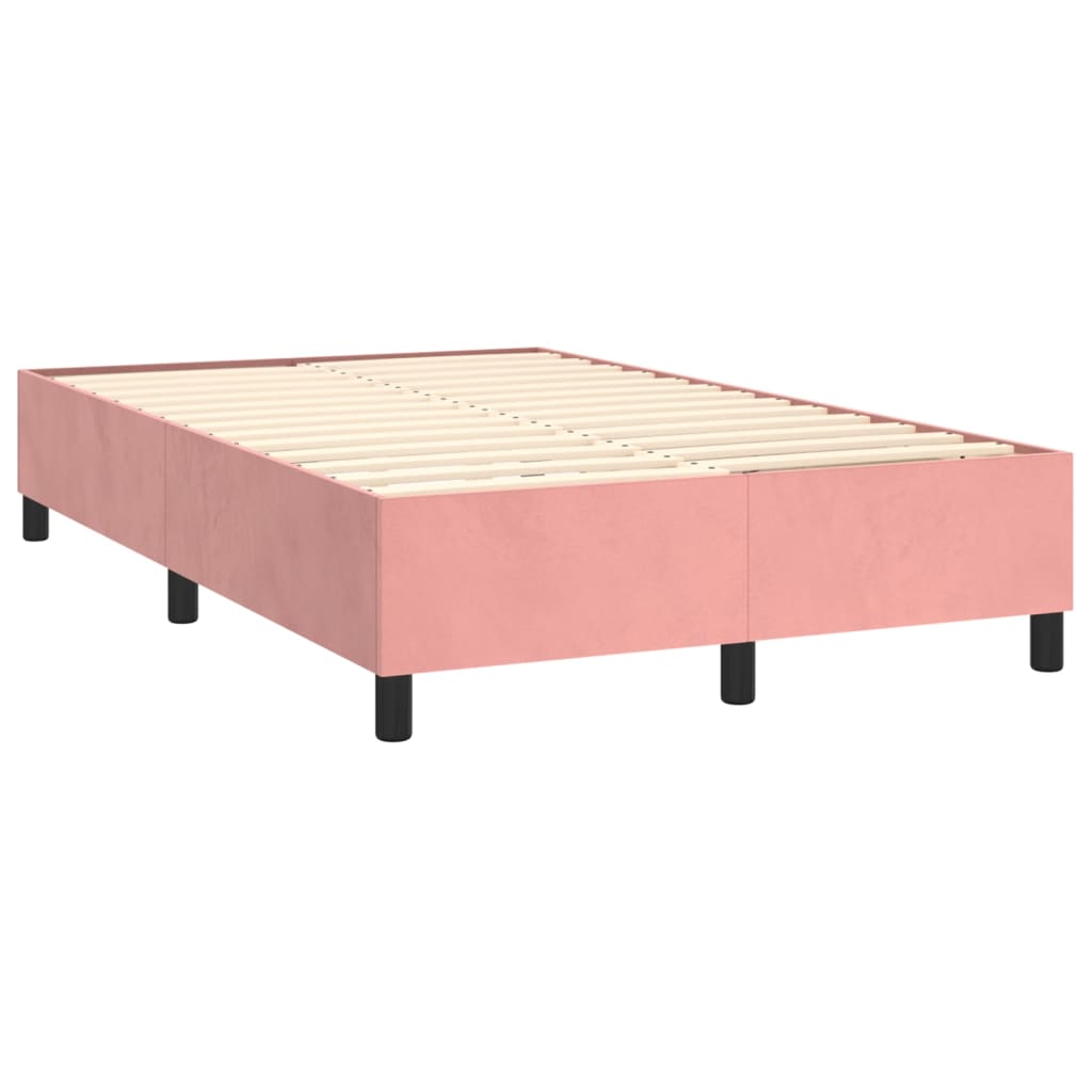 Boxspringbett mit Matratze Rosa 120x200 cm Samt