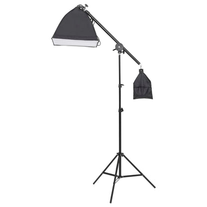 Fotostudio-Set mit Leuchten und Hintergrund