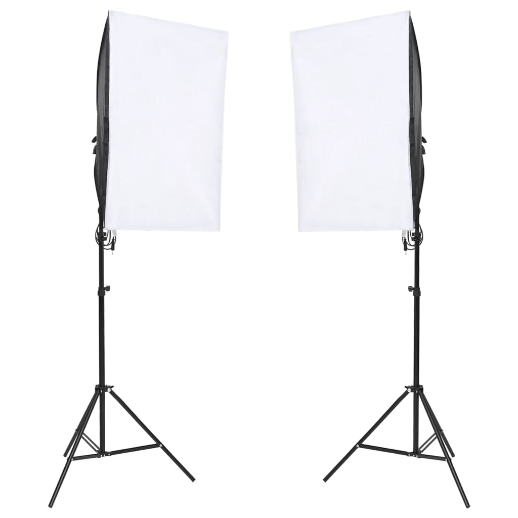 Fotostudio-Set mit Leuchten und Hintergrund