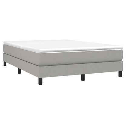 Boxspringbett mit Matratze Hellgrau 160x200 cm Stoff