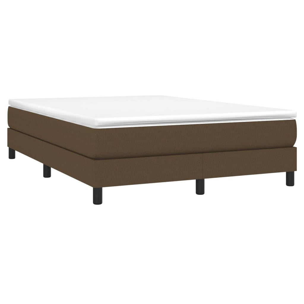 Boxspringbett mit Matratze Dunkelbraun 160x200 cm Stoff