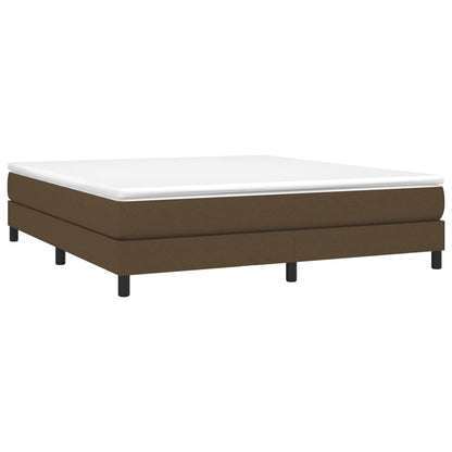 Boxspringbett mit Matratze Dunkelbraun 180x200 cm Stoff