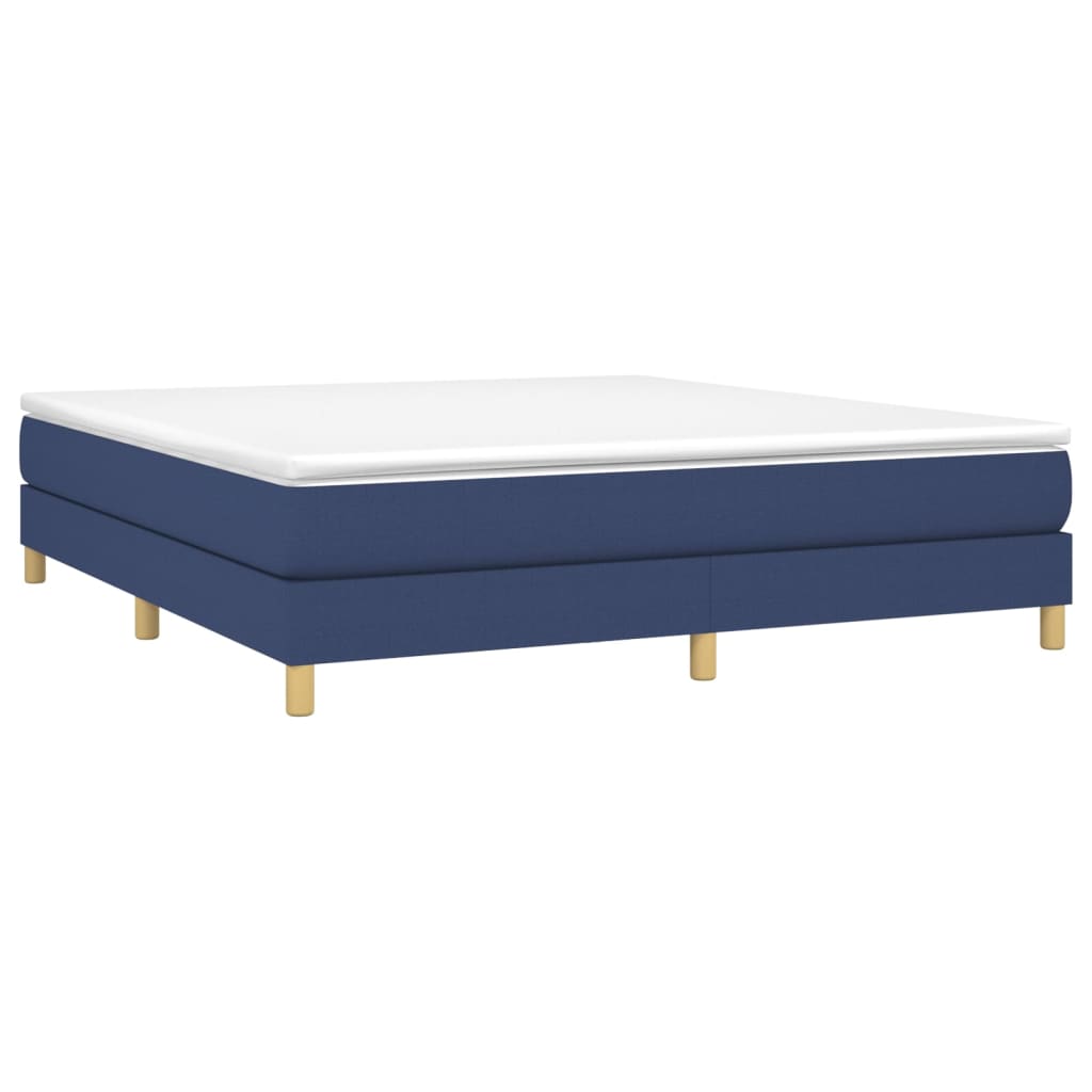 Boxspringbett mit Matratze Blau 160x200 cm Stoff