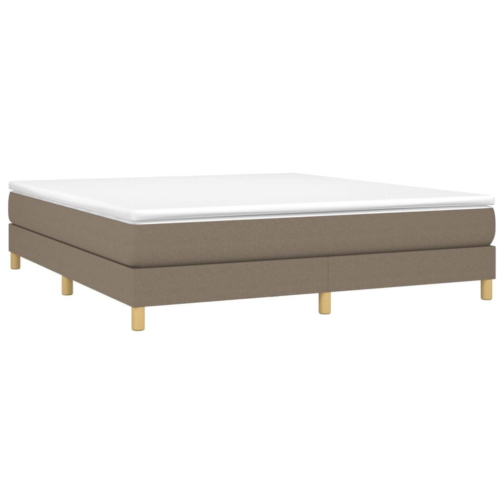 Boxspringbett mit Matratze Taupe 180x200 cm Stoff