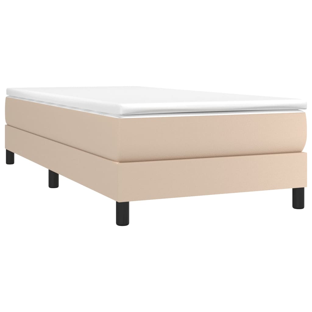 Boxspringbett Matratze Cappuccino-Braun 100x200cm Kunstleder