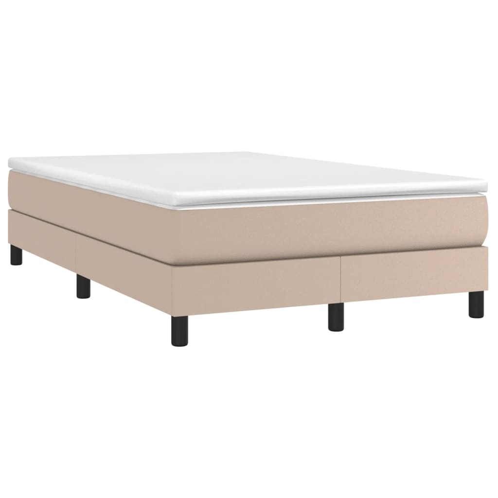 Boxspringbett Matratze Cappuccino-Braun 120x200cm Kunstleder