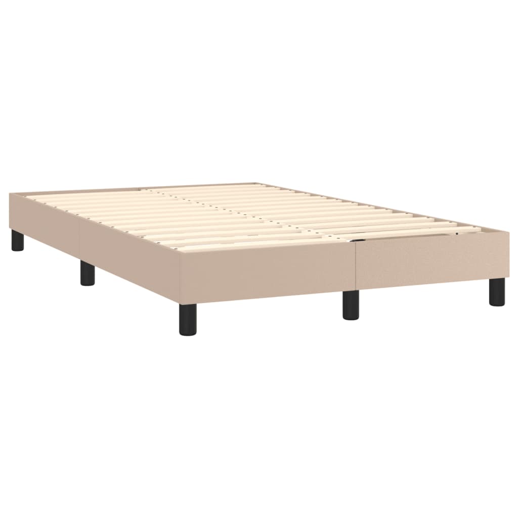 Boxspringbett Matratze Cappuccino-Braun 120x200cm Kunstleder