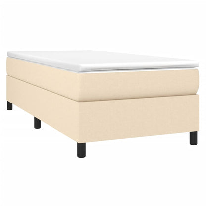 Boxspringbett mit Matratze Creme 90x190 cm Stoff