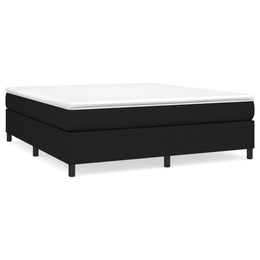 Boxspringbett mit Matratze Schwarz 160x200 cm Stoff