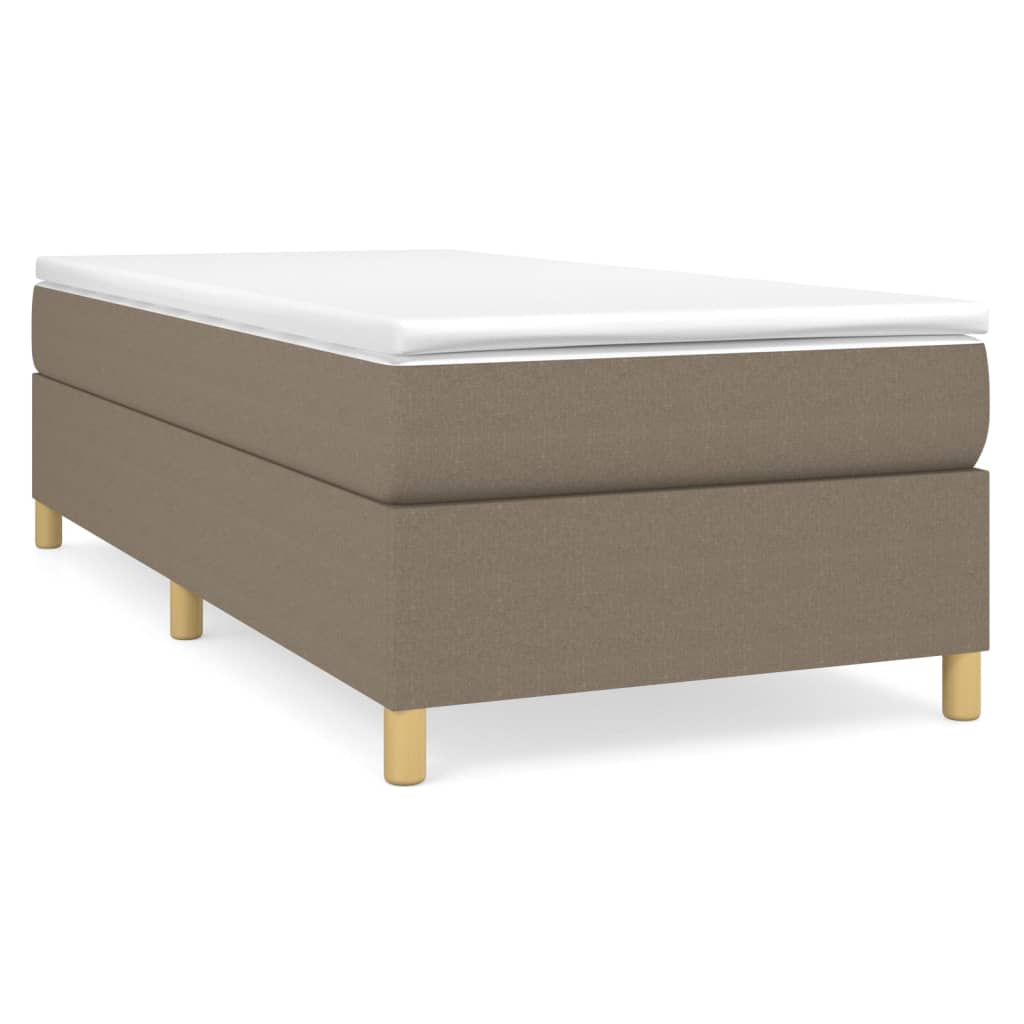 Boxspringbett mit Matratze Taupe 100x200 cm Stoff