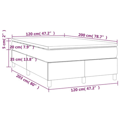 Boxspringbett mit Matratze Schwarz 120x200 cm Kunstleder