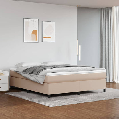 Boxspringbett Matratze Cappuccino-Braun 180x200 cm Kunstleder