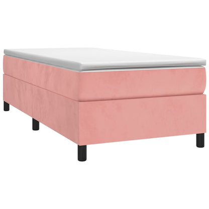 Boxspringbett mit Matratze Rosa 90x190 cm Samt