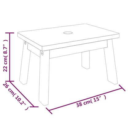 Tritthocker 38x26x22 cm Massivholz Akazie