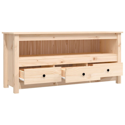 TV-Schrank 114x35x52 cm Massivholz Kiefer