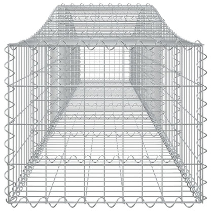 Gabionen mit Hochbogen 20 Stk. 400x50x40/60cm Verzinktes Eisen