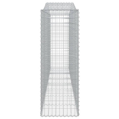 Gabionen mit Hochbogen 7 Stk. 400x50x140/160cm Verzinktes Eisen