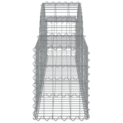 Gabionen mit Hochbogen 25 Stk. 200x30x40/60 cm Verzinktes Eisen