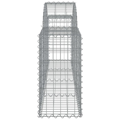 Gabionen mit Hochbogen 10 Stk. 200x30x60/80 cm Verzinktes Eisen