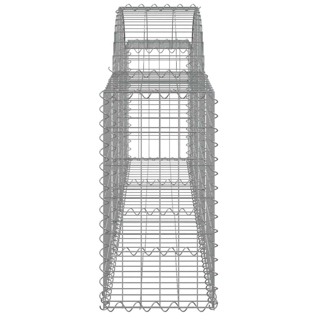 Gabionen mit Hochbogen 11 Stk. 200x30x60/80 cm Verzinktes Eisen