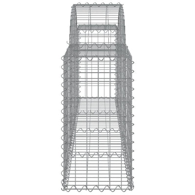 Gabionen mit Hochbogen 11 Stk. 200x30x60/80 cm Verzinktes Eisen